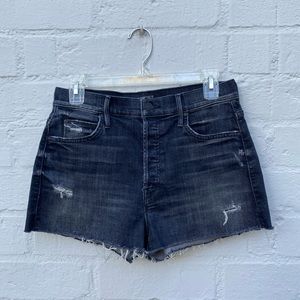 MOTHER denim black shorts